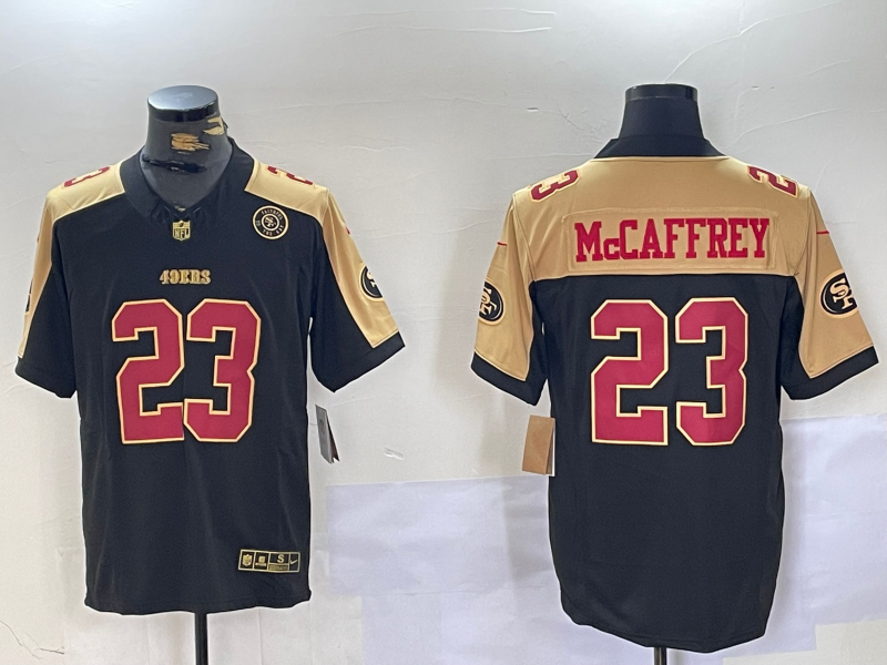 Men's San Francisco 49ers Christian McCaffrey #23 Black Retired Team Jersey